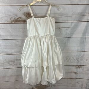 Girls Sophie Young Design Limited White Bubble Hem Dress Size 10 for Wedding